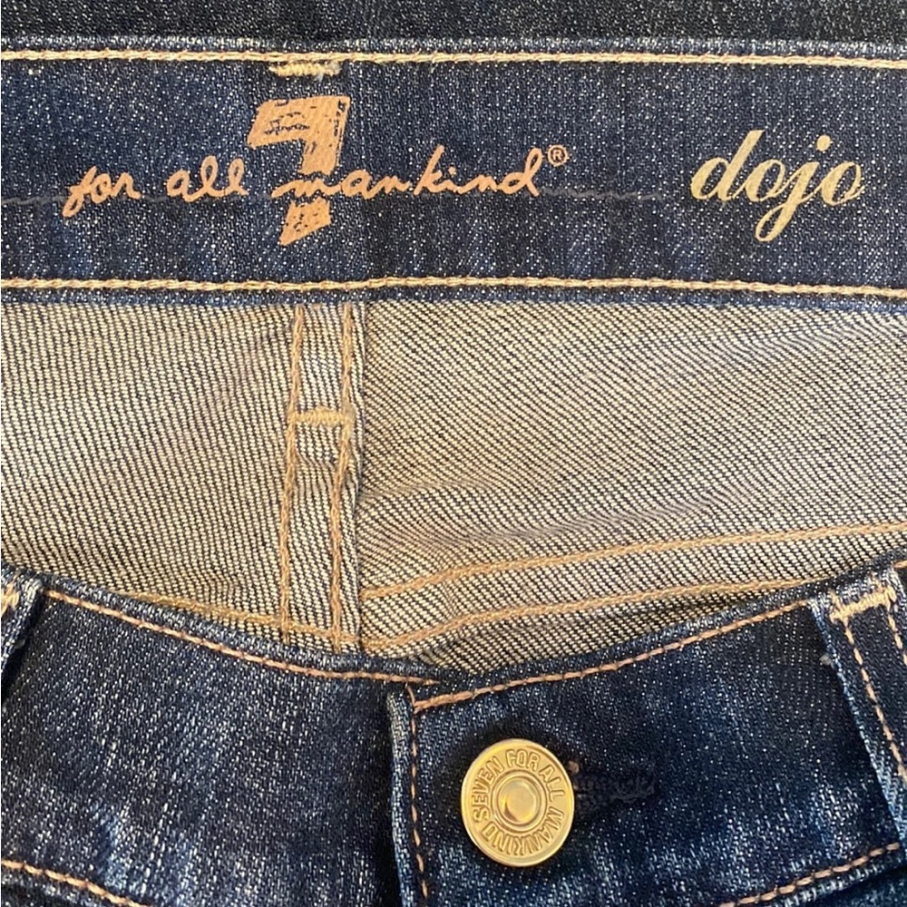 7 For All Mankind Dojo Jeans Size 31 Wide Leg Stretch - Picture 8 of 8